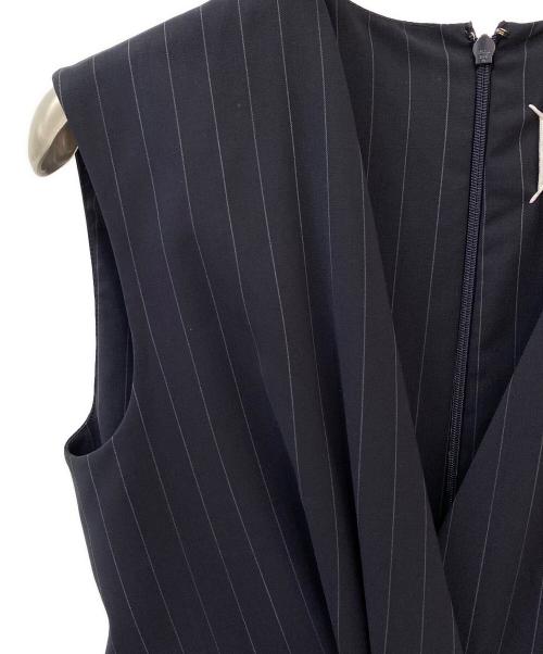 Maison Margiela（メゾンマルジェラ）Maison Margiela (メゾンマルジェラ) ストライプワンピース ネイビー サイズ:36の古着・服飾アイテム