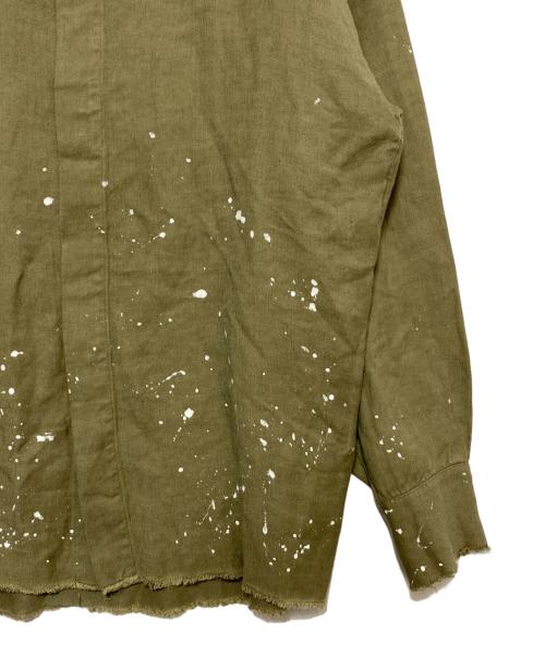 Palm Angels（パーム エンジェルス）Palm Angels (パーム エンジェルス) リネンシャツ オリーブ サイズ:46の古着・服飾アイテム