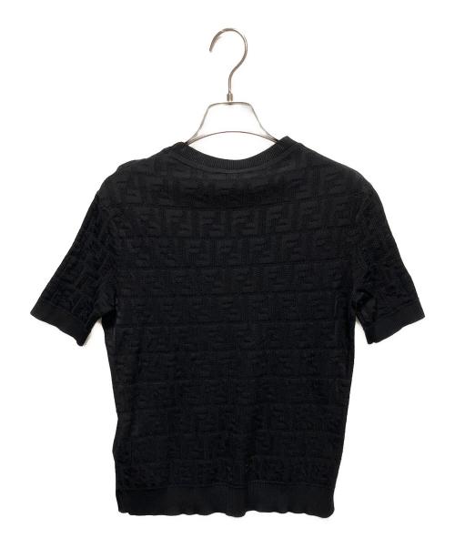 FENDI（フェンディ）FENDI (フェンディ) ズッカ柄ニットカットソー ブラック サイズ:38の古着・服飾アイテム