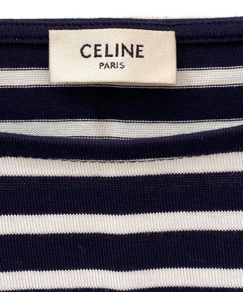 CELINE（セリーヌ）CELINE (セリーヌ) ボーダーカットソー ネイビー×ホワイト サイズ:Sの古着・服飾アイテム