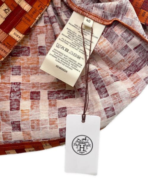 HERMES（エルメス）HERMES (エルメス) ボルデュックマイクロ Tシャツ オレンジ サイズ:40 未使用品の古着・服飾アイテム