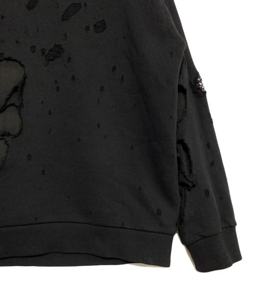 GIVENCHY（ジバンシィ）GIVENCHY (ジバンシィ) デストロイ加工パーカー ブラック サイズ:Lの古着・服飾アイテム