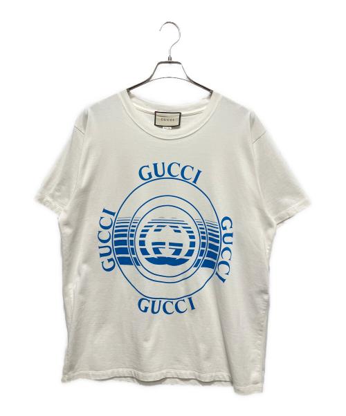GUCCI（グッチ）GUCCI (グッチ) ロゴプリントTシャツ ホワイト サイズ:Lの古着・服飾アイテム