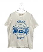 GUCCIグッチ）の古着「ロゴプリントTシャツ」｜ホワイト