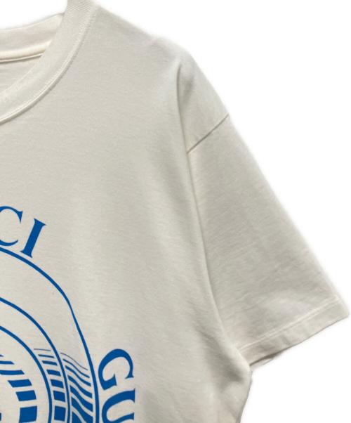 GUCCI（グッチ）GUCCI (グッチ) ロゴプリントTシャツ ホワイト サイズ:Lの古着・服飾アイテム
