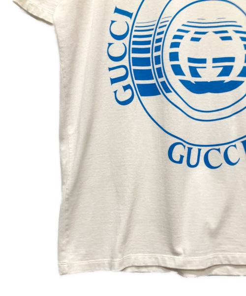GUCCI（グッチ）GUCCI (グッチ) ロゴプリントTシャツ ホワイト サイズ:Lの古着・服飾アイテム