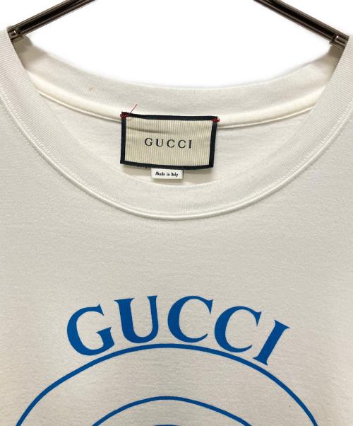 GUCCI（グッチ）GUCCI (グッチ) ロゴプリントTシャツ ホワイト サイズ:Lの古着・服飾アイテム