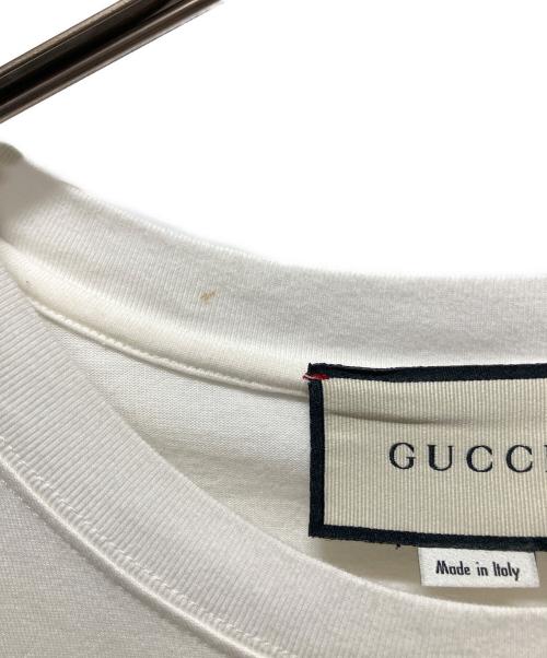 GUCCI（グッチ）GUCCI (グッチ) ロゴプリントTシャツ ホワイト サイズ:Lの古着・服飾アイテム
