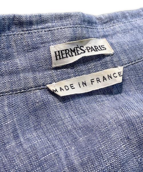 HERMES（エルメス）HERMES (エルメス) シャンブレーヴァルーズシャツ ブルー サイズ:38の古着・服飾アイテム