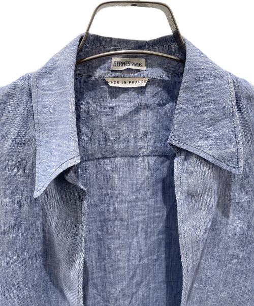 HERMES（エルメス）HERMES (エルメス) シャンブレーヴァルーズシャツ ブルー サイズ:38の古着・服飾アイテム