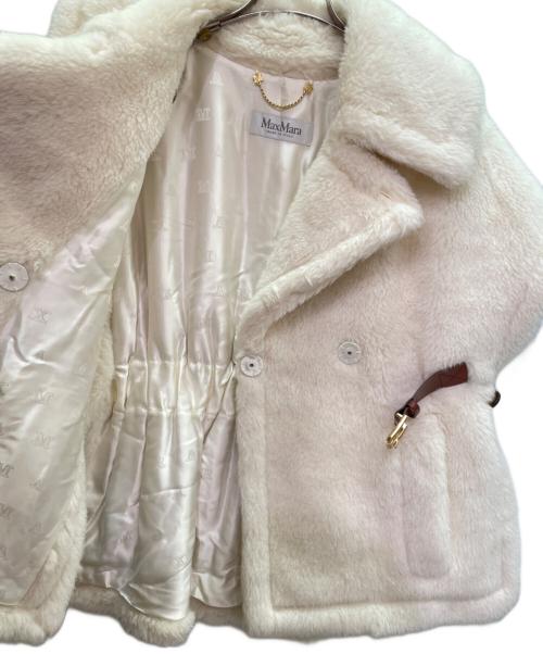 MaxMara（マックスマーラ）MaxMara (マックスマーラ) テディベア ケープ アイボリー サイズ:SMの古着・服飾アイテム