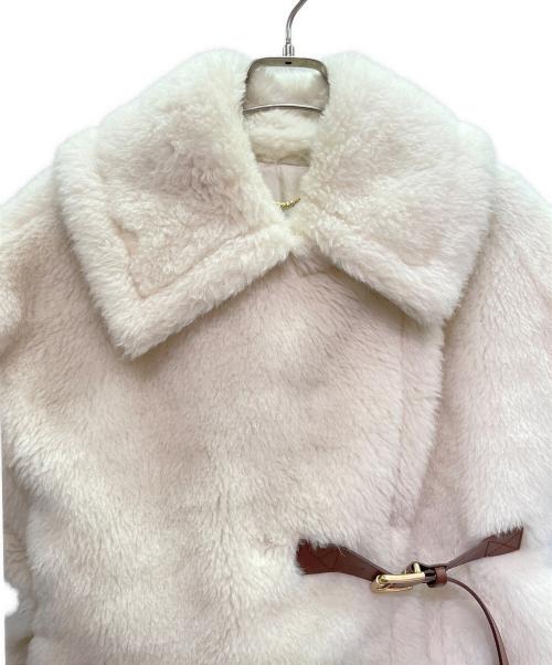 MaxMara（マックスマーラ）MaxMara (マックスマーラ) テディベア ケープ アイボリー サイズ:SMの古着・服飾アイテム