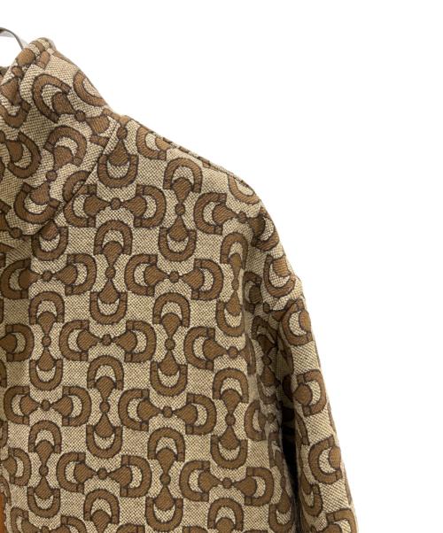 GUCCI（グッチ）GUCCI (グッチ) ビットジップジャケット ブラウン サイズ:46の古着・服飾アイテム