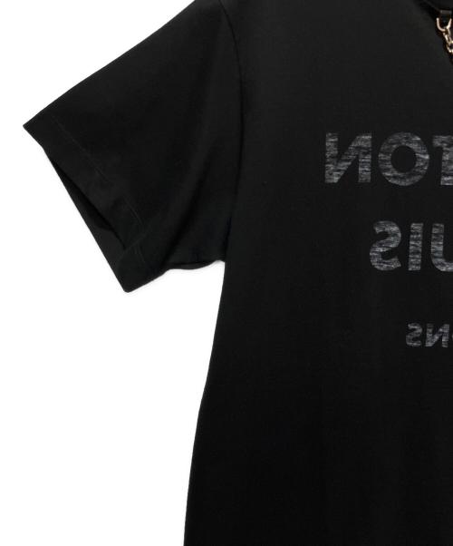 LOUIS VUITTON（ルイ ヴィトン）LOUIS VUITTON (ルイ ヴィトン) Black classic logo chain short sleeve T-shirt/リバースロゴプリントTシャツ ブラック サイズ:Mの古着・服飾アイテム