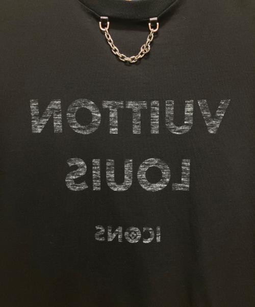 LOUIS VUITTON（ルイ ヴィトン）LOUIS VUITTON (ルイ ヴィトン) Black classic logo chain short sleeve T-shirt/リバースロゴプリントTシャツ ブラック サイズ:Mの古着・服飾アイテム