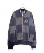 LOUIS VUITTONルイ ヴィトン）の古着「ダミエ ボンバージャケット」｜ネイビー