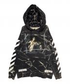 OFFWHITEオフホワイト）の古着「プリントパーカー」｜ブラック