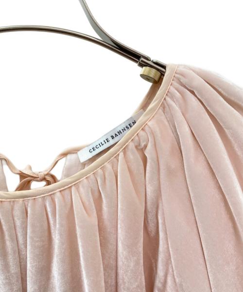 CECILIE BAHNSEN（セシリーバンセン）CECILIE BAHNSEN (セシリーバンセン) ベロアワンピース ピンク サイズ:８の古着・服飾アイテム