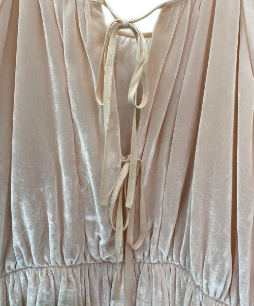 CECILIE BAHNSEN（セシリーバンセン）CECILIE BAHNSEN (セシリーバンセン) ベロアワンピース ピンク サイズ:８の古着・服飾アイテム