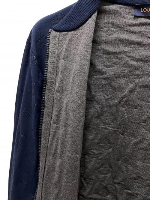 LOUIS VUITTON（ルイ ヴィトン）LOUIS VUITTON (ルイ ヴィトン) ドロップニードル モノグラム ボンバージャケット ネイビー サイズ:Lの古着・服飾アイテム
