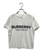 BURBERRYバーバリー）の古着「ロゴTシャツ/クルーネックカットソー/半袖Tシャツ」｜ホワイト