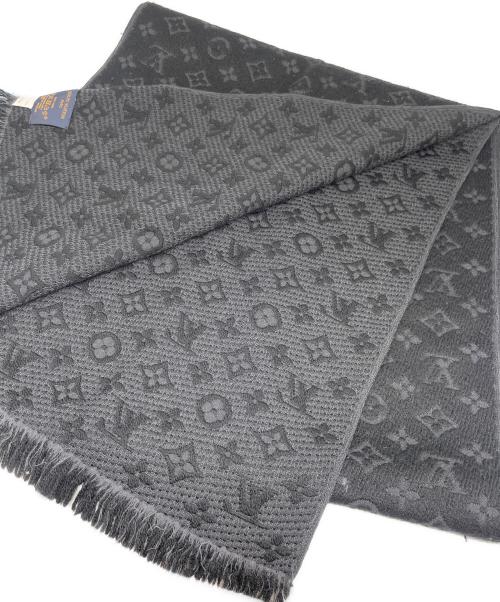 LOUIS VUITTON（ルイ ヴィトン）LOUIS VUITTON (ルイ ヴィトン) モノグラムウールマフラー ブラックの古着・服飾アイテム