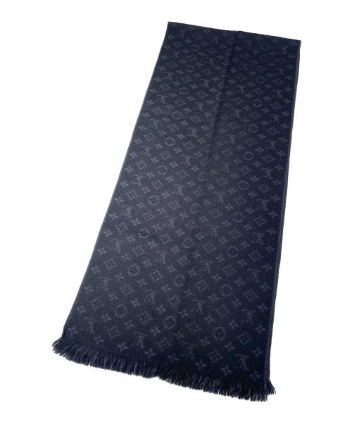 LOUIS VUITTON（ルイ ヴィトン）LOUIS VUITTON (ルイ ヴィトン) モノグラムウールマフラー ブラックの古着・服飾アイテム