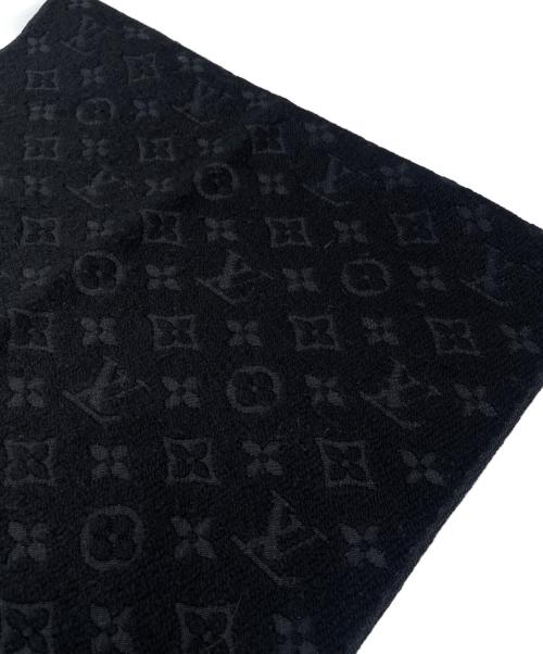 LOUIS VUITTON（ルイ ヴィトン）LOUIS VUITTON (ルイ ヴィトン) モノグラムウールマフラー ブラックの古着・服飾アイテム