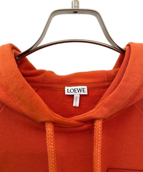 LOEWE（ロエベ）LOEWE (ロエベ) アナグラムレザーパッチパーカー オレンジ サイズ:Sの古着・服飾アイテム