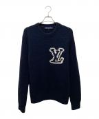 LOUIS VUITTONルイ ヴィトン）の古着「LVインタルシアクルーネックニット」｜ネイビー