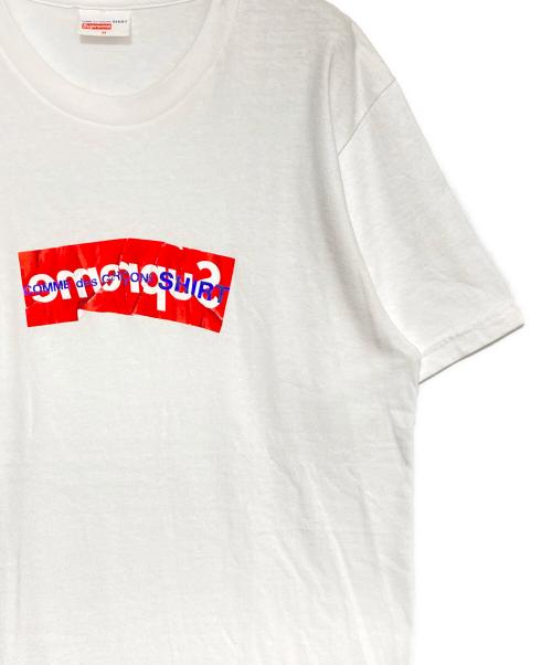 SUPREME（シュプリーム）SUPREME (シュプリーム) COMME des GARCONS SHIRT (コムデギャルソンシャツ) Box Logo Tee ホワイト サイズ:Mの古着・服飾アイテム