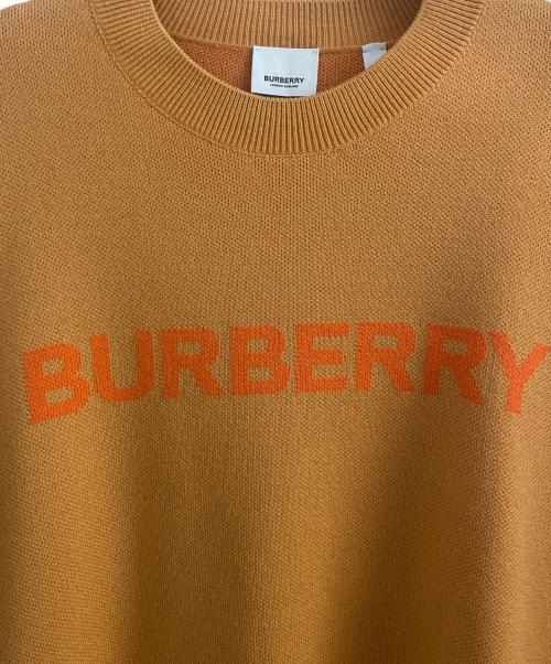 BURBERRY（バーバリー）BURBERRY (バーバリー) ロゴニット オレンジ サイズ:Mの古着・服飾アイテム