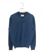 HERMESエルメス）の古着「カシミヤVネックニット」｜ブルー