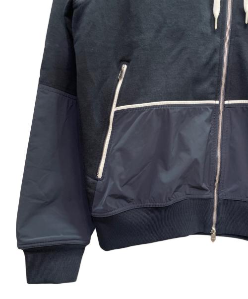 HERMES（エルメス）HERMES (エルメス) 異素材切替 ジップパーカー ネイビー サイズ:Sの古着・服飾アイテム