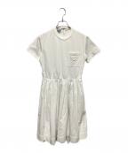 PRADAプラダ）の古着「Emblem Pocket Dress/エンブレムポケットワンピース」｜ホワイト