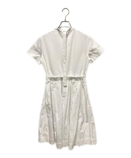 PRADA（プラダ）PRADA (プラダ) Emblem Pocket Dress/エンブレムポケットワンピース ホワイト サイズ:40の古着・服飾アイテム
