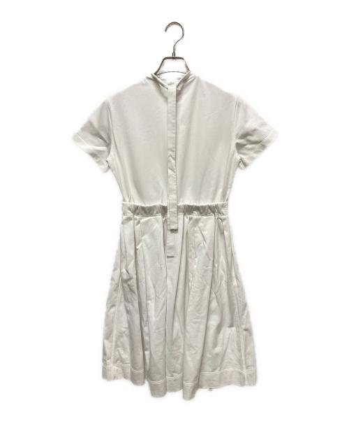 PRADA（プラダ）PRADA (プラダ) Emblem Pocket Dress/エンブレムポケットワンピース ホワイト サイズ:40の古着・服飾アイテム