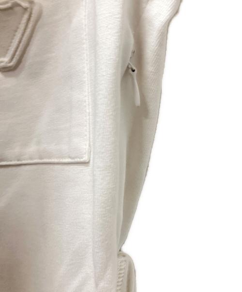 PRADA（プラダ）PRADA (プラダ) Emblem Pocket Dress/エンブレムポケットワンピース ホワイト サイズ:40の古着・服飾アイテム