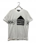 CHROME HEARTS×COMME des GARCONSクロムハーツ×コムデギャルソン）の古着「スクロールラベルロゴTシャツ」｜ホワイト
