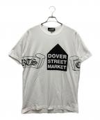 CHROME HEARTS×COMME des GARCONSクロムハーツ×コムデギャルソン）の古着「スクロールラベルロゴTシャツ」｜ホワイト