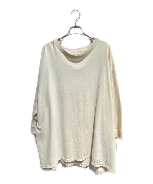 Maison Margiela（メゾンマルジェラ）Maison Margiela (メゾンマルジェラ) ラウンドネック ビンテージ ロングスリーブTシャツ ベージュ サイズ:XXLの古着・服飾アイテム