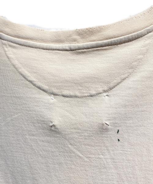 Maison Margiela（メゾンマルジェラ）Maison Margiela (メゾンマルジェラ) ラウンドネック ビンテージ ロングスリーブTシャツ ベージュ サイズ:XXLの古着・服飾アイテム