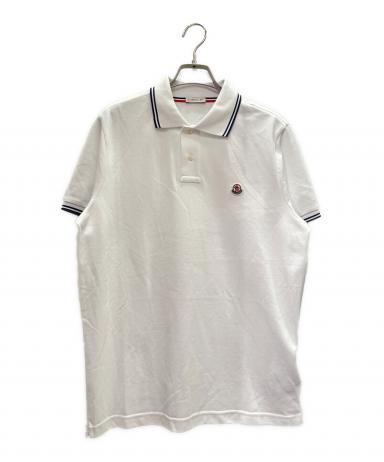 ★美品★ モンクレール ポロシャツ シェルロゴ ホワイト ワンポイント 中古・古着通販】MONCLER (モンクレール) ワンポイントロゴポロシャツ