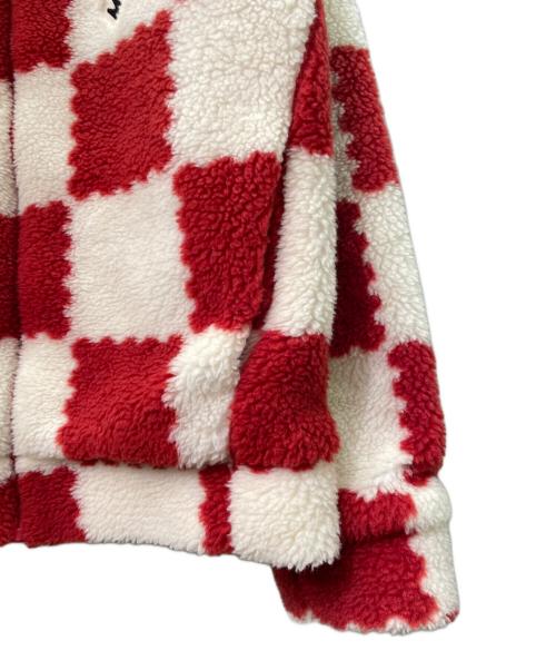 LOUIS VUITTON（ルイ ヴィトン）LOUIS VUITTON (ルイ ヴィトン) ジャカード ダミエ フリース ブルゾン レッド×ホワイト サイズ:XXLの古着・服飾アイテム