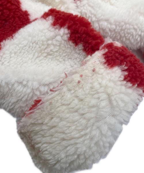 LOUIS VUITTON（ルイ ヴィトン）LOUIS VUITTON (ルイ ヴィトン) ジャカード ダミエ フリース ブルゾン レッド×ホワイト サイズ:XXLの古着・服飾アイテム