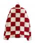 LOUIS VUITTON (ルイ ヴィトン) ジャカード ダミエ フリース ブルゾン レッド×ホワイト サイズ:XXL：140000円