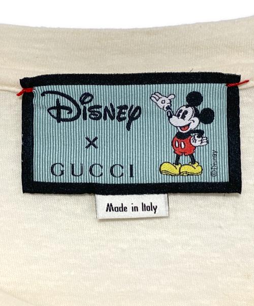 GUCCI（グッチ）GUCCI (グッチ) DISNEY (ディズニー) ロゴTシャツ ベージュ サイズ:XLの古着・服飾アイテム