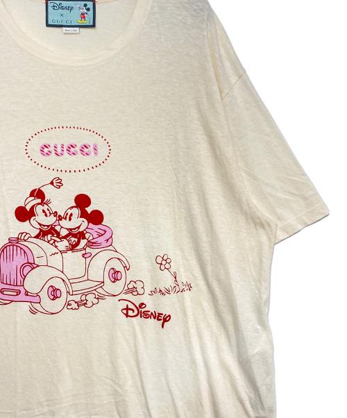 GUCCI（グッチ）GUCCI (グッチ) DISNEY (ディズニー) ロゴTシャツ ベージュ サイズ:XLの古着・服飾アイテム