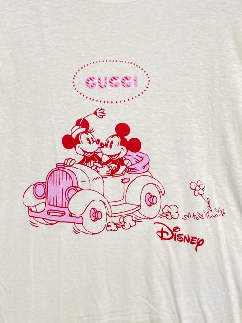 GUCCI（グッチ）GUCCI (グッチ) DISNEY (ディズニー) ロゴTシャツ ベージュ サイズ:XLの古着・服飾アイテム