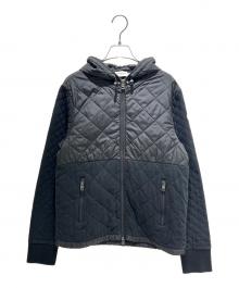MONCLER（モンクレール）の古着「キルティング切替フーデットジャケット」｜ブラック